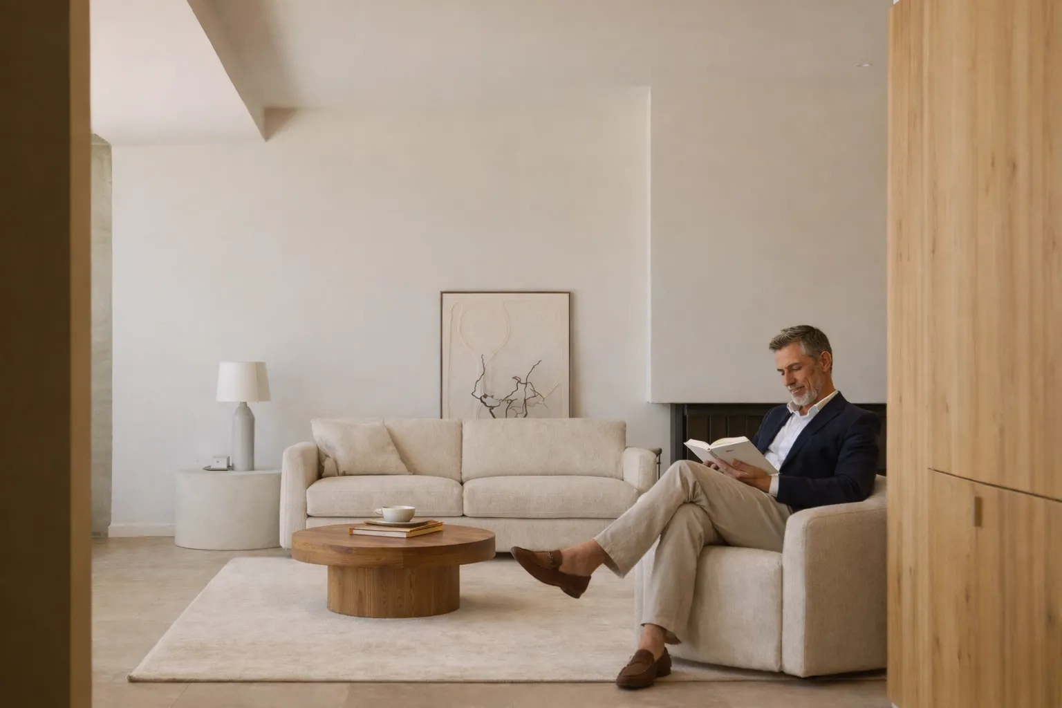 Refined short-term rental interior prepared for guests